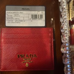 Prada Saffiano Metal Card case